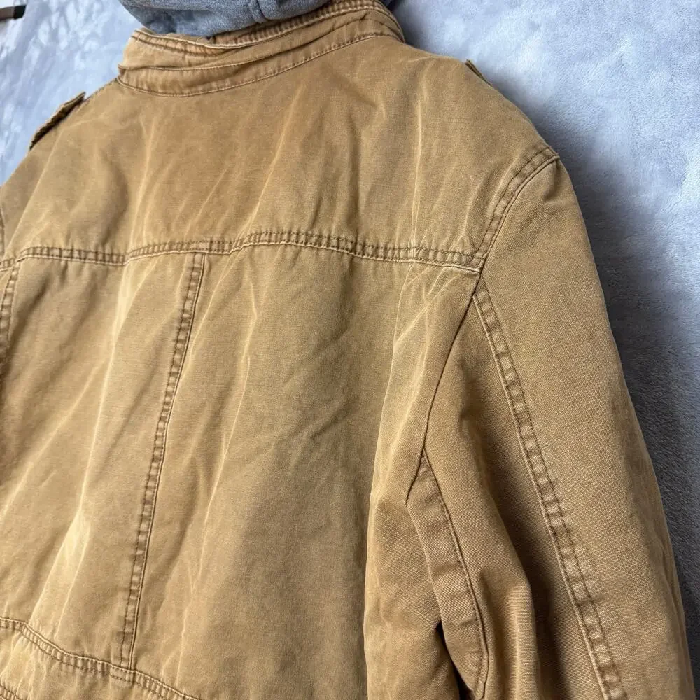 Levi's Men's Cotton Faux Shearling Utility Field Jacket - Brown XXXL